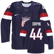 2014 Olympic Hockey Team USA Brooks Orpik Authentic Men's Nike Navy Blue Jersey: #44 Away