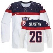 2014 Olympic Hockey Team USA Paul Stastny Authentic Men's Nike White Jersey: #26 Home
