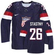 2014 Olympic Hockey Team USA Paul Stastny Authentic Men's Nike Navy Blue Jersey: #26 Away